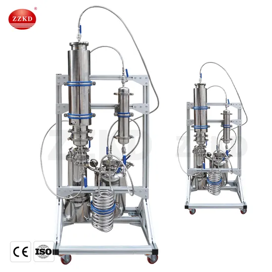 Stock américain disponible 2 lb Bho colonne Passive Butane Machine d'extraction sanitaire en acier inoxydable petit mini extracteur en boucle fermée pour l'extraction d'huile de chanvre